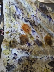 Cours ecoprint et tataki-zomé à l'atelier ADN Laine, 71220 Pressy Sous Dondin, en bourgogne du Sud