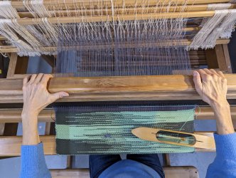 trame croisé, ou saori, stage de tissage à ADN Laine à Pressy Sous Dondin, 71220, en Sud Bourgogne